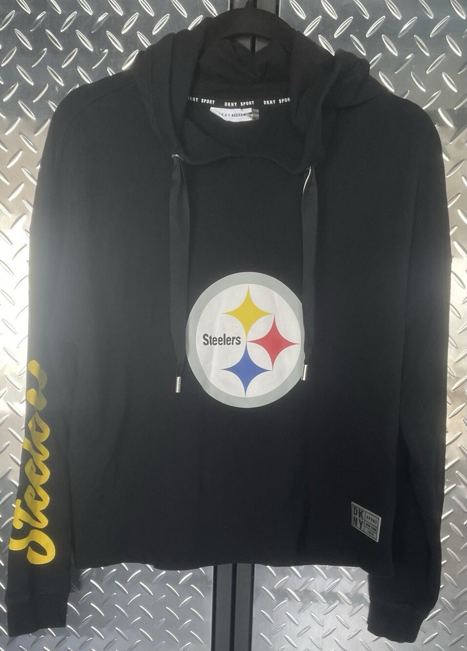 Pittsburgh Steelers DKNY Sport Hoodie Women's M Black NFL Pullover